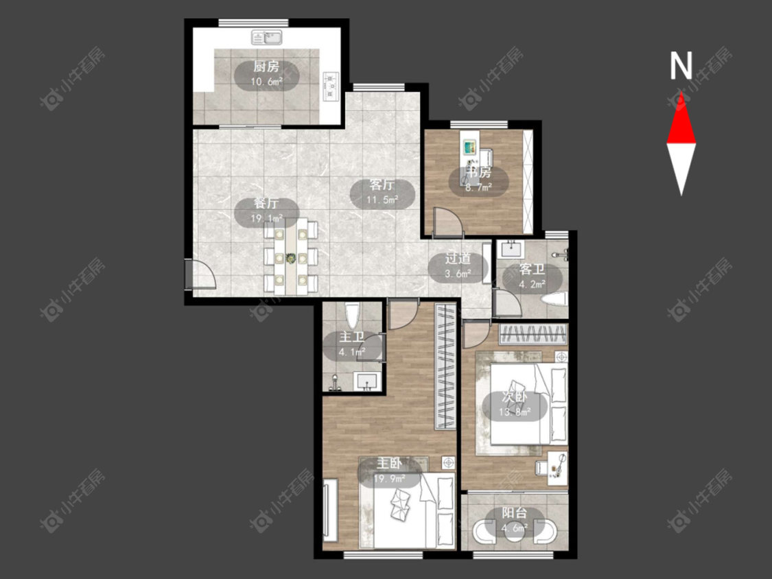 常州御河湾在售二手房源户型图_小牛看房
