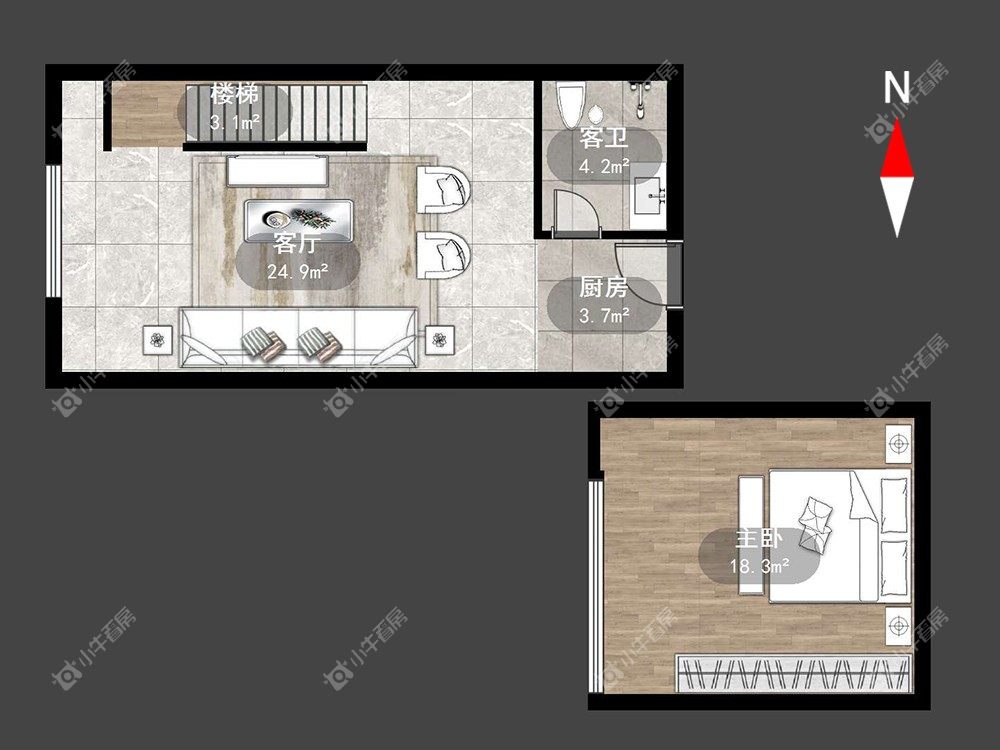 常州绿地峰荟在租房源户型图_小牛看房