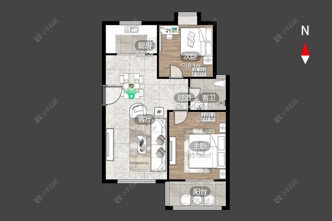 常州四季新城金典在售二手房源户型图_小牛看房