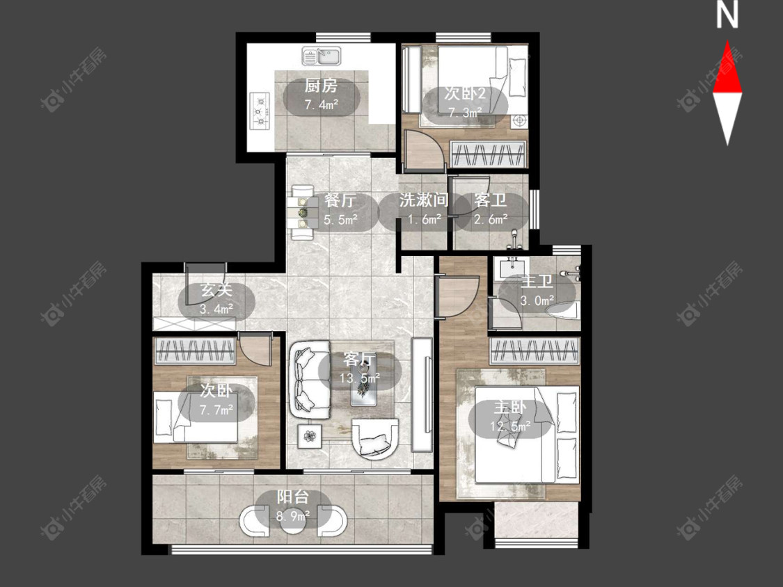 常州公元礼著在售二手房源户型图_小牛看房