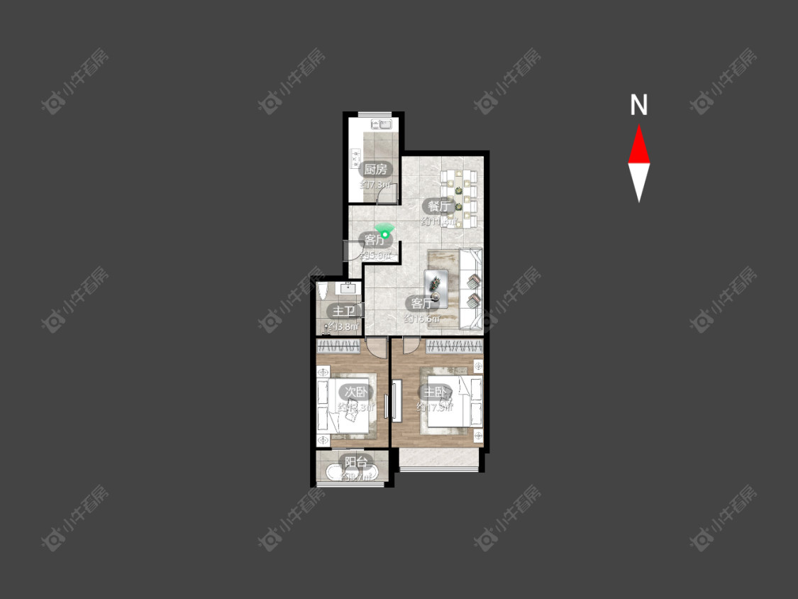 常州铭巷家园在售二手房源户型图_小牛看房