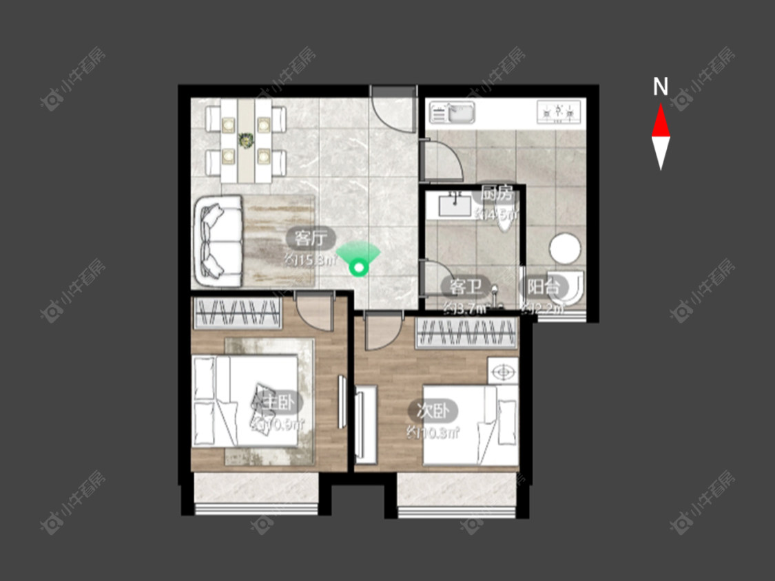 常州青山湾北区在售二手房源户型图_小牛看房