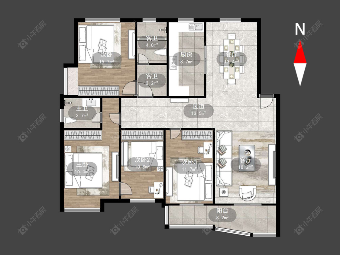 常州圩塘五村在售二手房源户型图_小牛看房