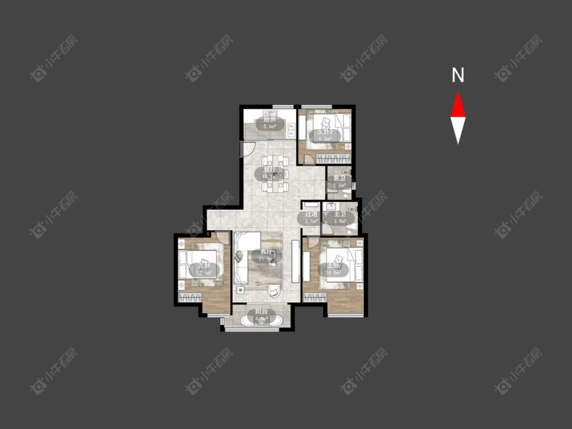 常州吟枫苑东区在售二手房房源户型图_小牛看房