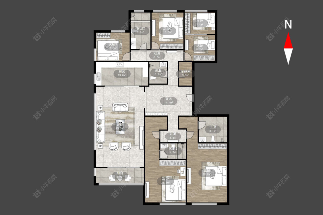 玉兰广场二期房源户型图 常州玉兰广场二期在售二手房源户型图_小牛看房