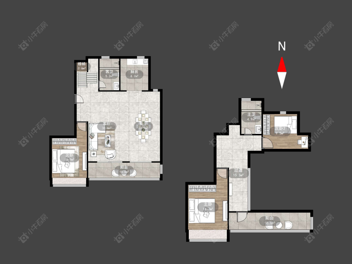 龙湖景粼天著房源户型图 常州龙湖景粼天著在售二手房源户型图_小牛看房