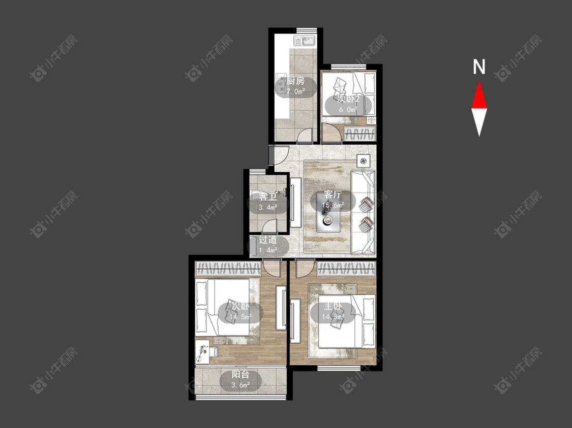 常州红梅新村在售二手房源户型图_小牛看房
