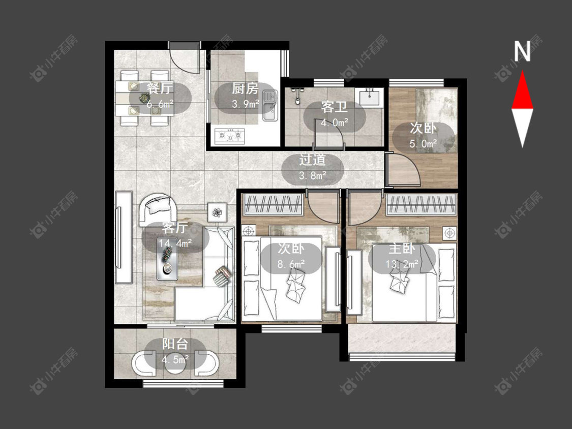 常州凯尔锋度在售二手房源户型图_小牛看房