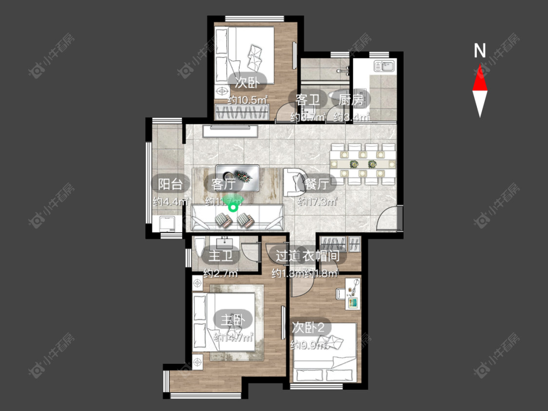 锦绣天地房源户型图 常州锦绣天地在售二手房源户型图_小牛看房