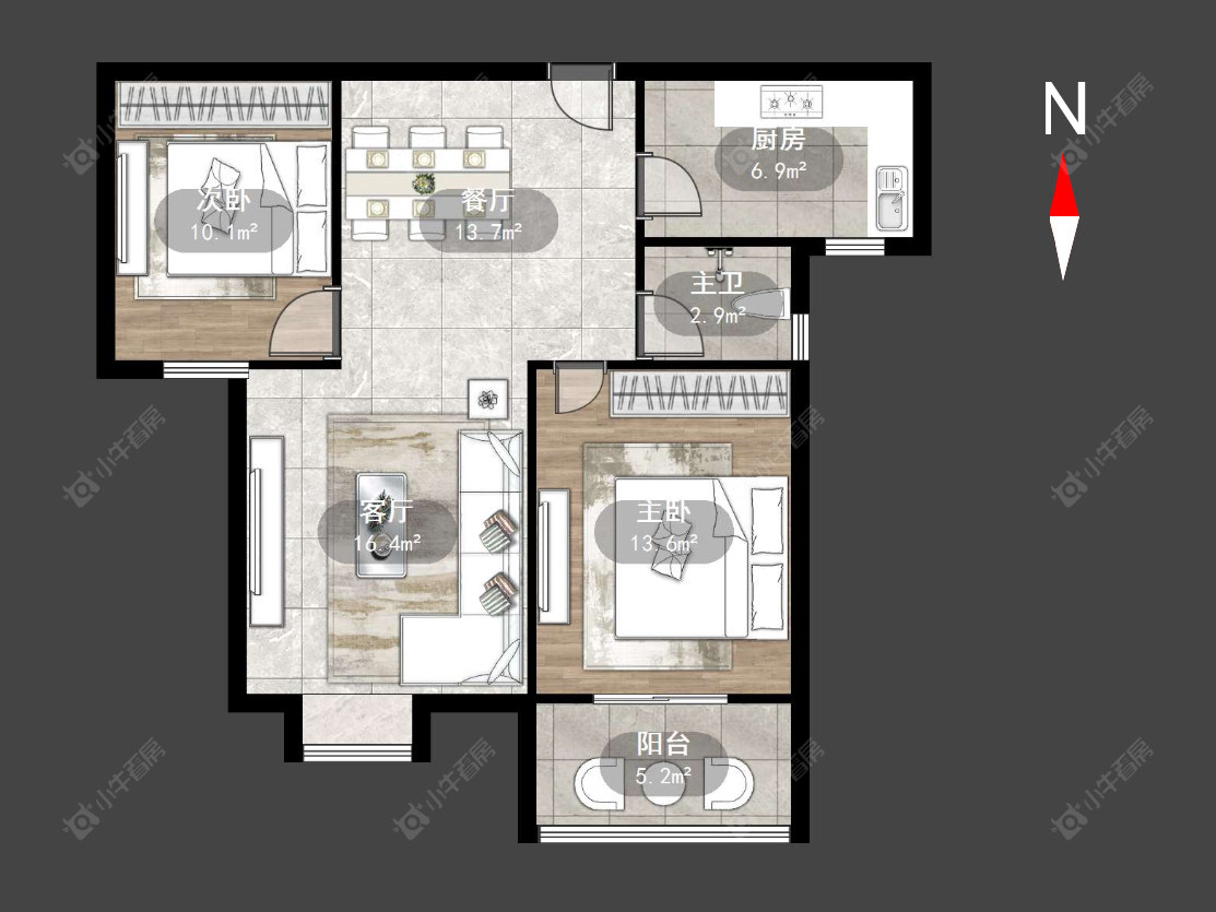 常州采菱公寓在售二手房源户型图_小牛看房