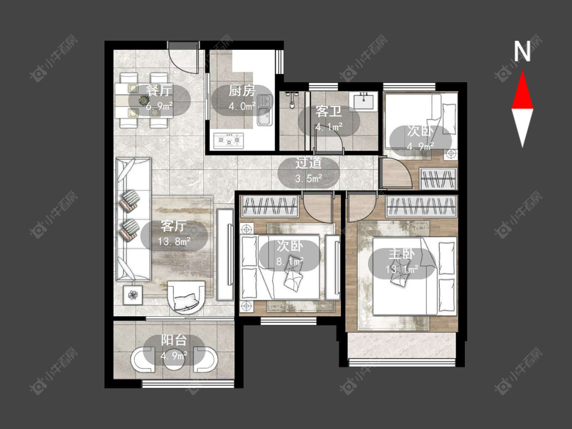 常州凯尔锋度在售二手房源户型图_小牛看房