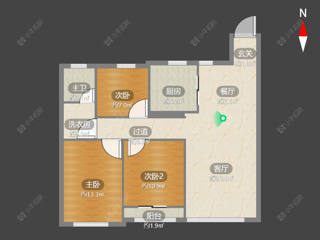 常州蔚蓝天地三四期在售二手房源户型图_小牛看房