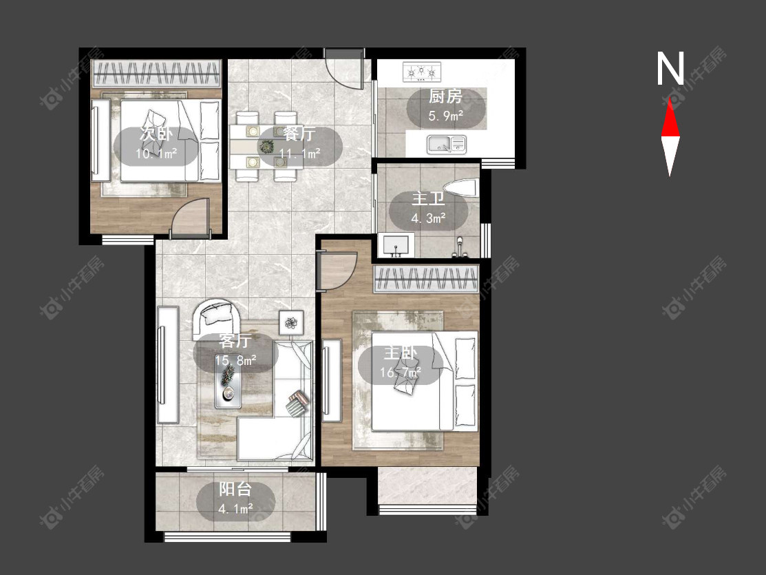 常州新城逸境园在售二手房源户型图_小牛看房