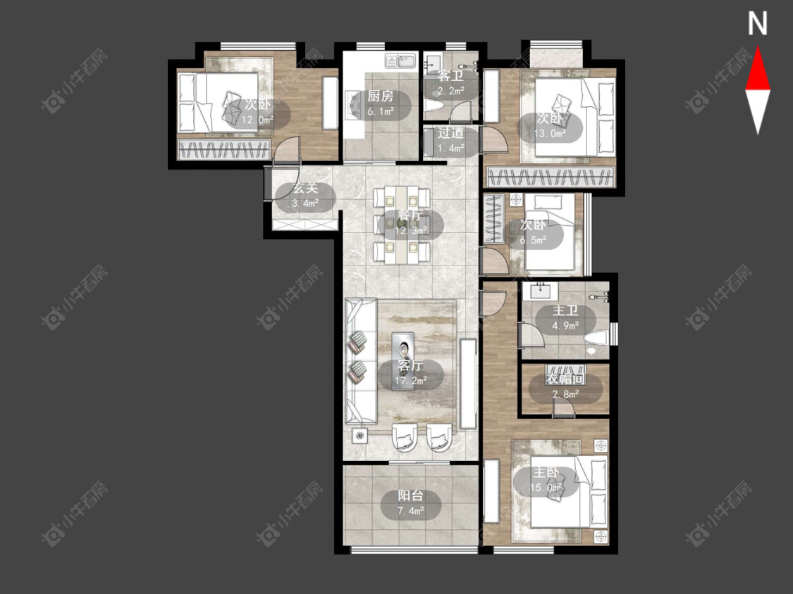 常州莱蒙时代在售二手房源户型图_小牛看房