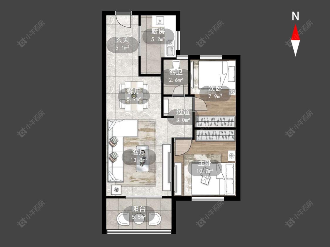 常州东青馨苑在售二手房源户型图_小牛看房