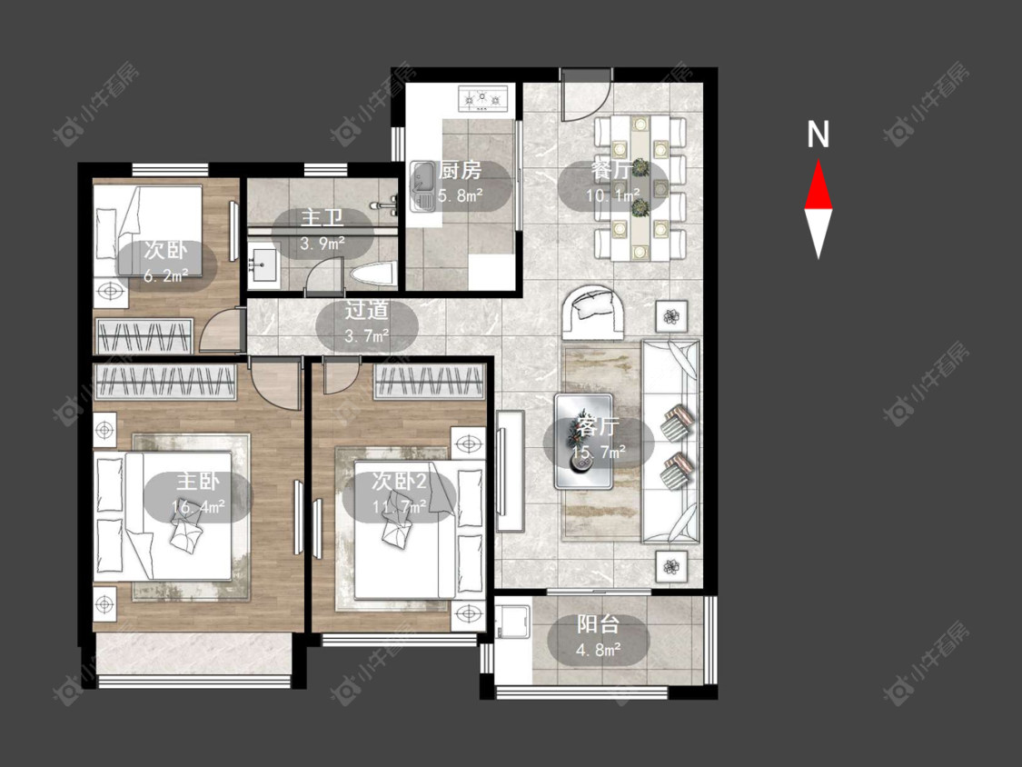 常州天禄西阆苑在售二手房源户型图_小牛看房