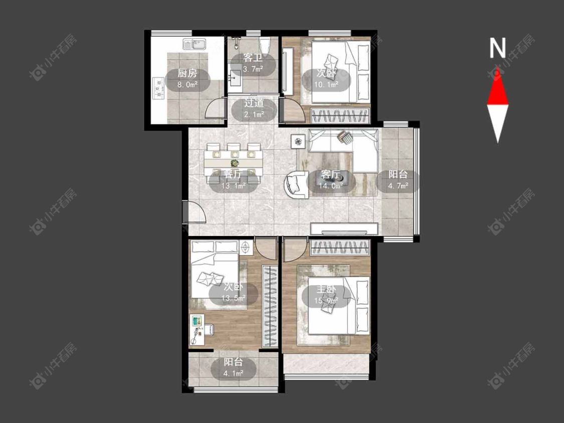 常州丰乐尚都在售二手房源户型图_小牛看房