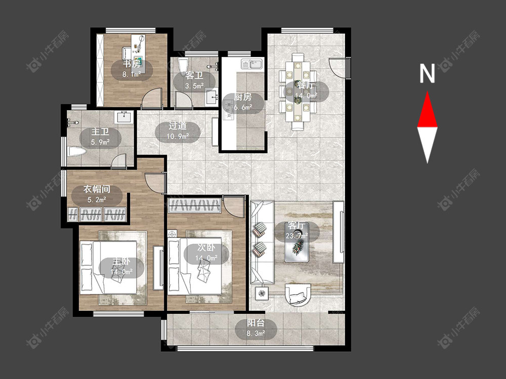 常州玉兰广场五期在售二手房源户型图_小牛看房
