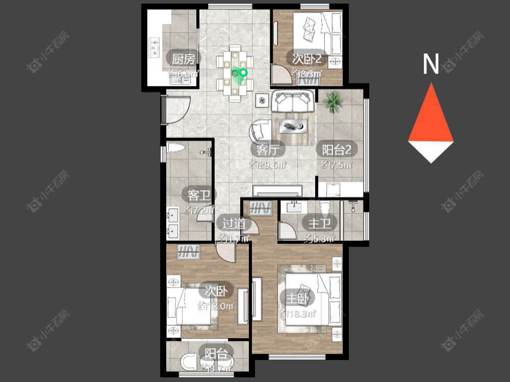 玉兰广场一期房源户型图 常州玉兰广场一期在售二手房源户型图_小牛看房