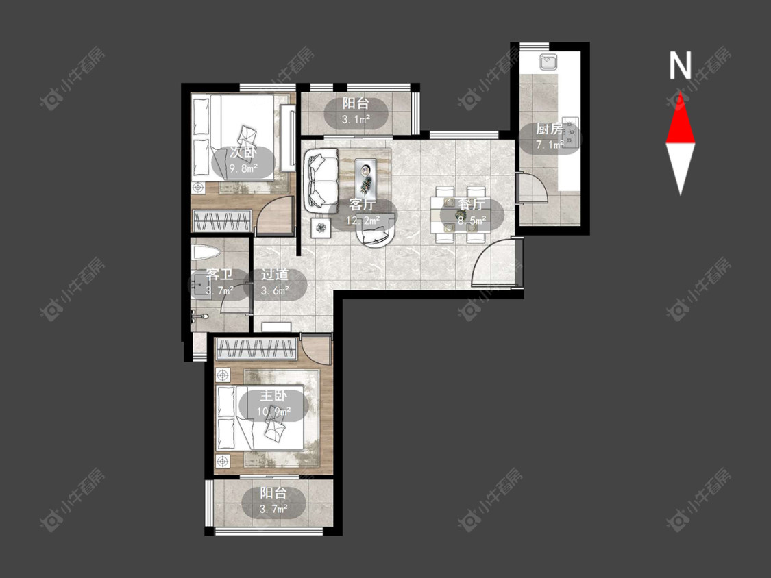 常州云山诗意在售二手房源户型图_小牛看房