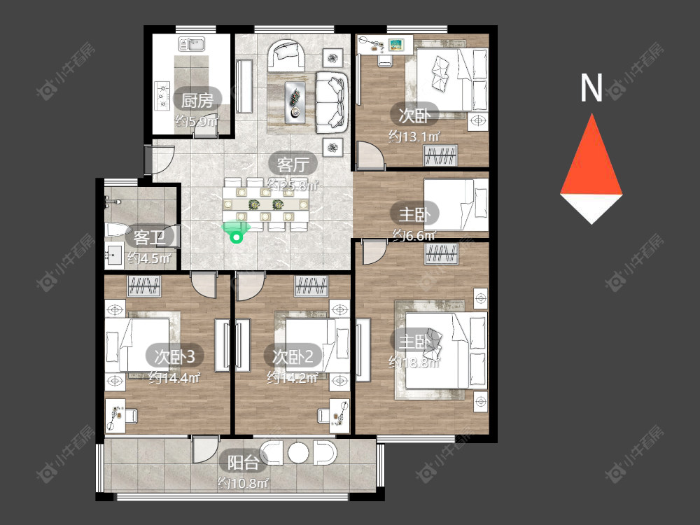 常州花东二村在售二手房源户型图_小牛看房