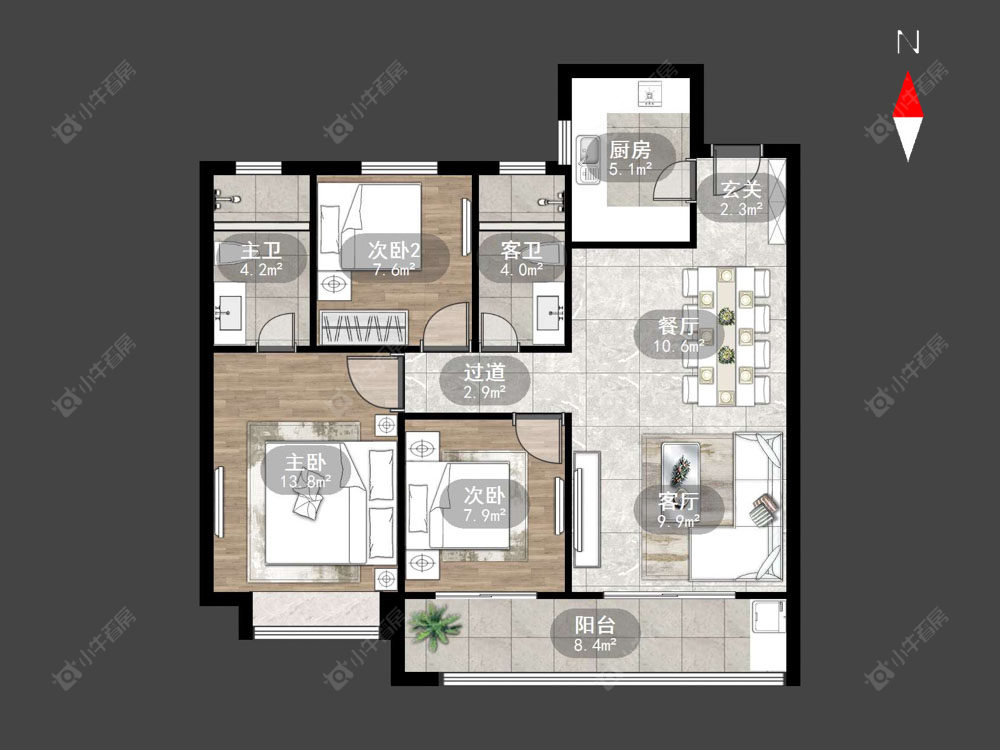 常州绿地香港名墩道在售二手房源户型图_小牛看房