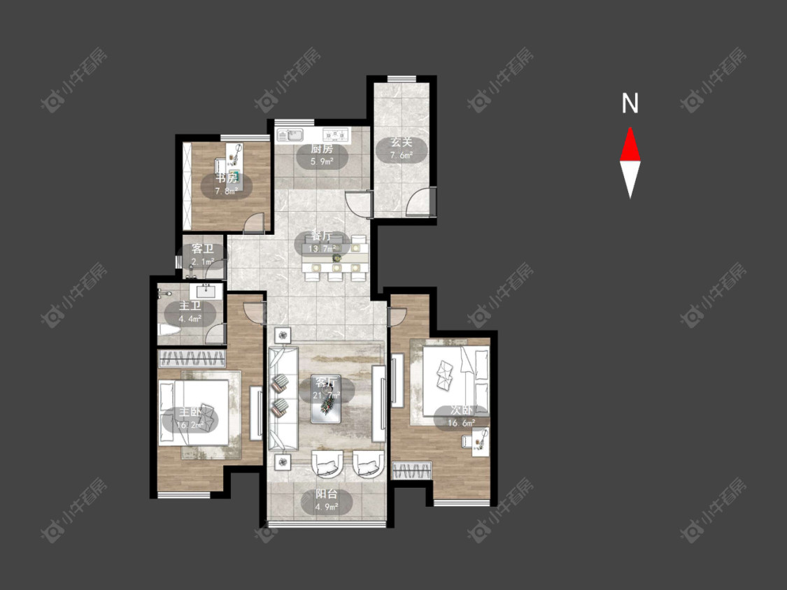 常州吟枫苑东区在售二手房源户型图_小牛看房