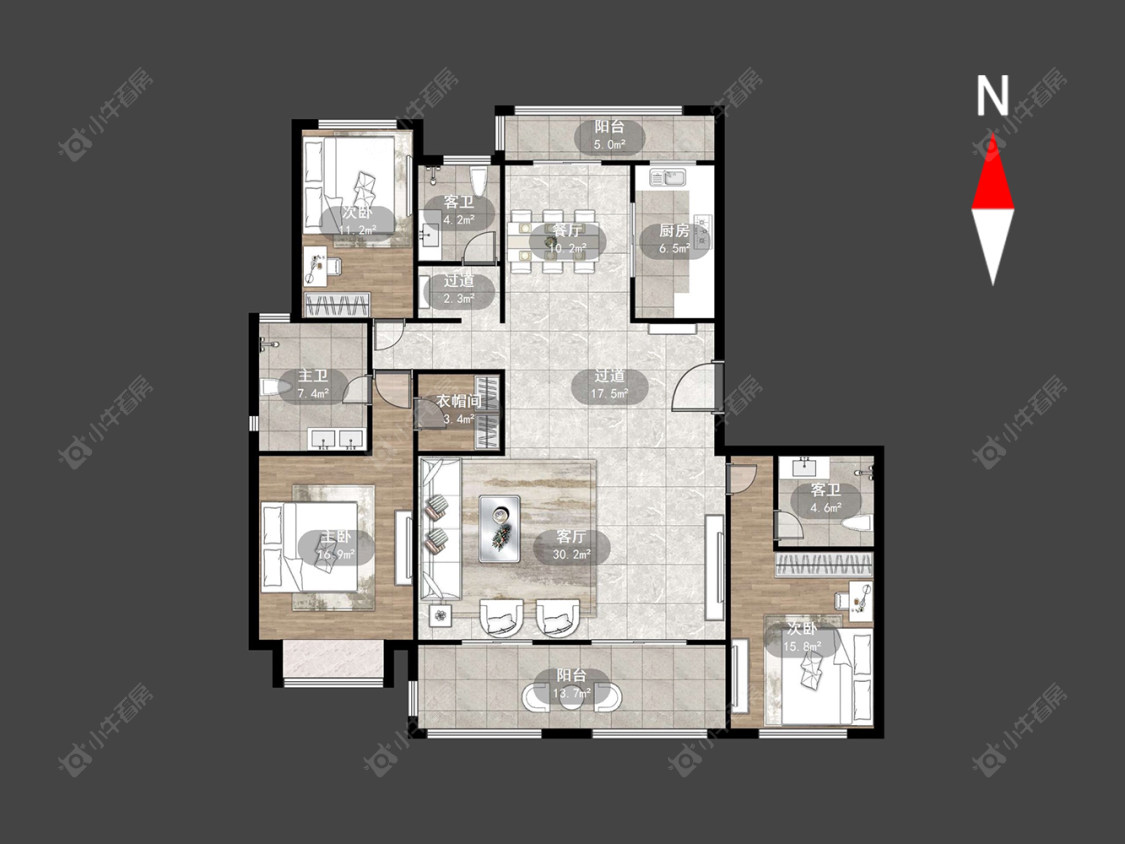常州花语江南在售二手房源户型图_小牛看房