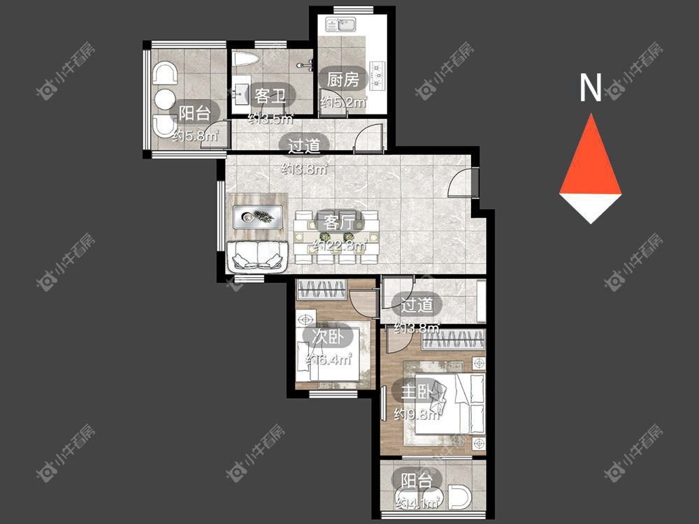 常州泰盈八千里在租房源室内图_小牛看房