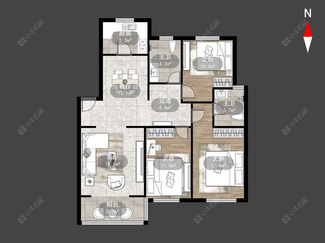 常州五兴苑在售二手房源户型图_小牛看房