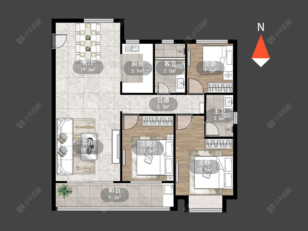 常州星河国际十二区在售二手房源户型图_小牛看房