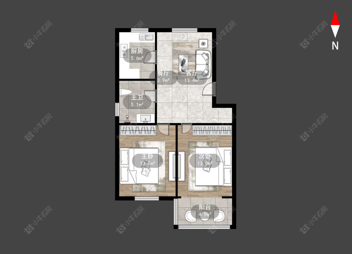 常州兰陵公寓在售二手房源户型图_小牛看房