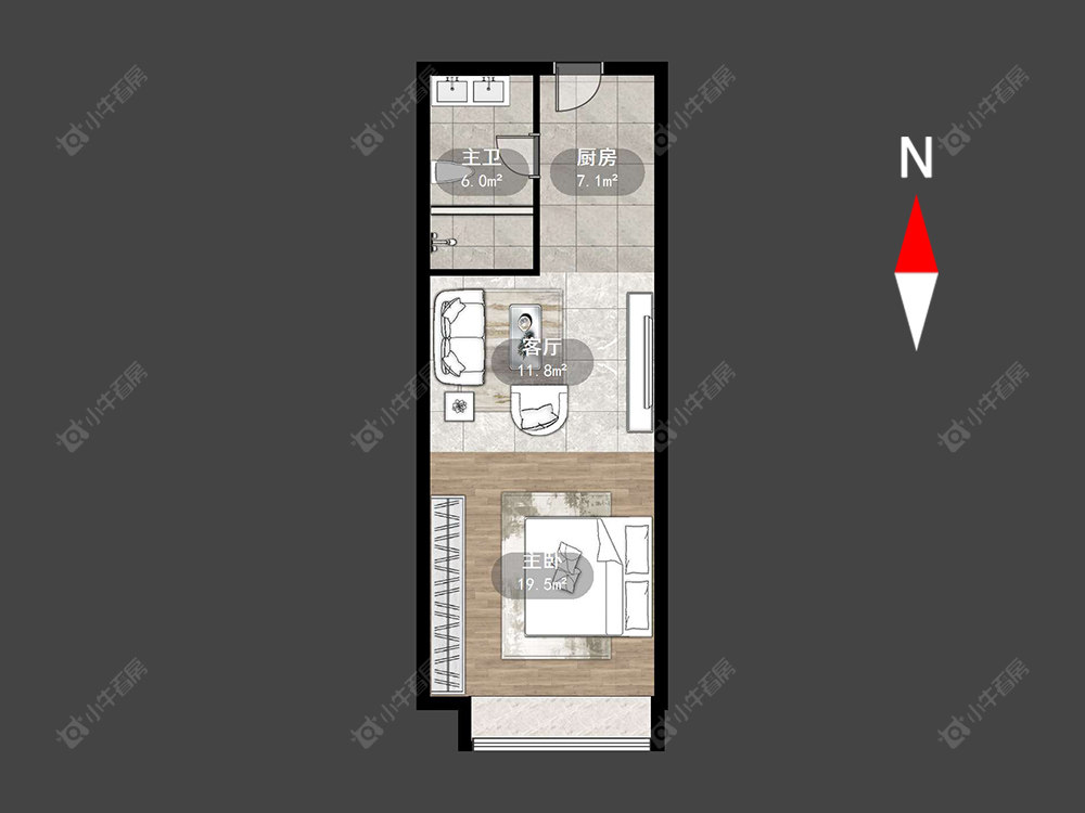 常州爱琴海公寓在售二手房源户型图_小牛看房