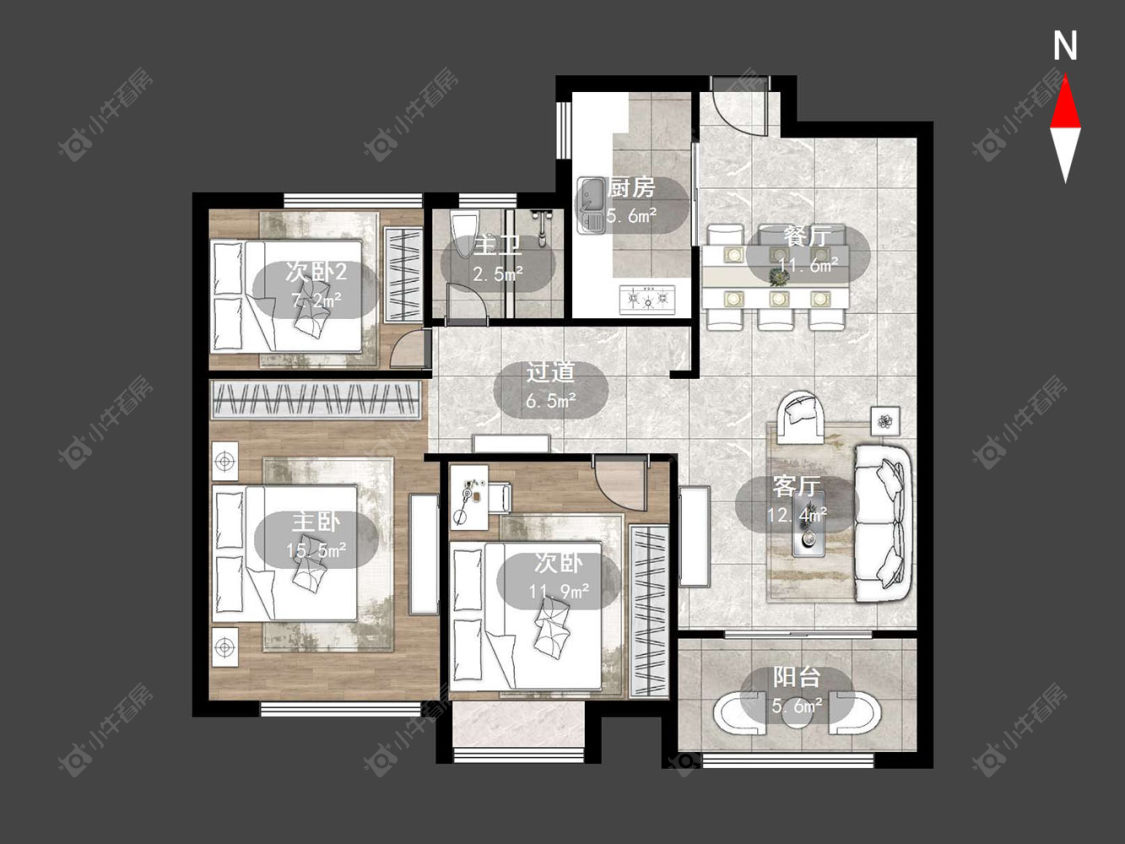 常州梧桐香郡二期在售二手房源户型图_小牛看房