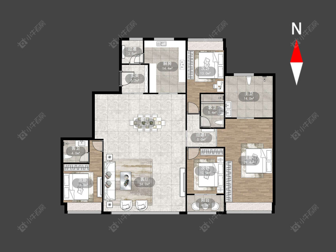 嘉宏一江风华房源户型图 常州嘉宏一江风华在售二手房源户型图_小牛看房