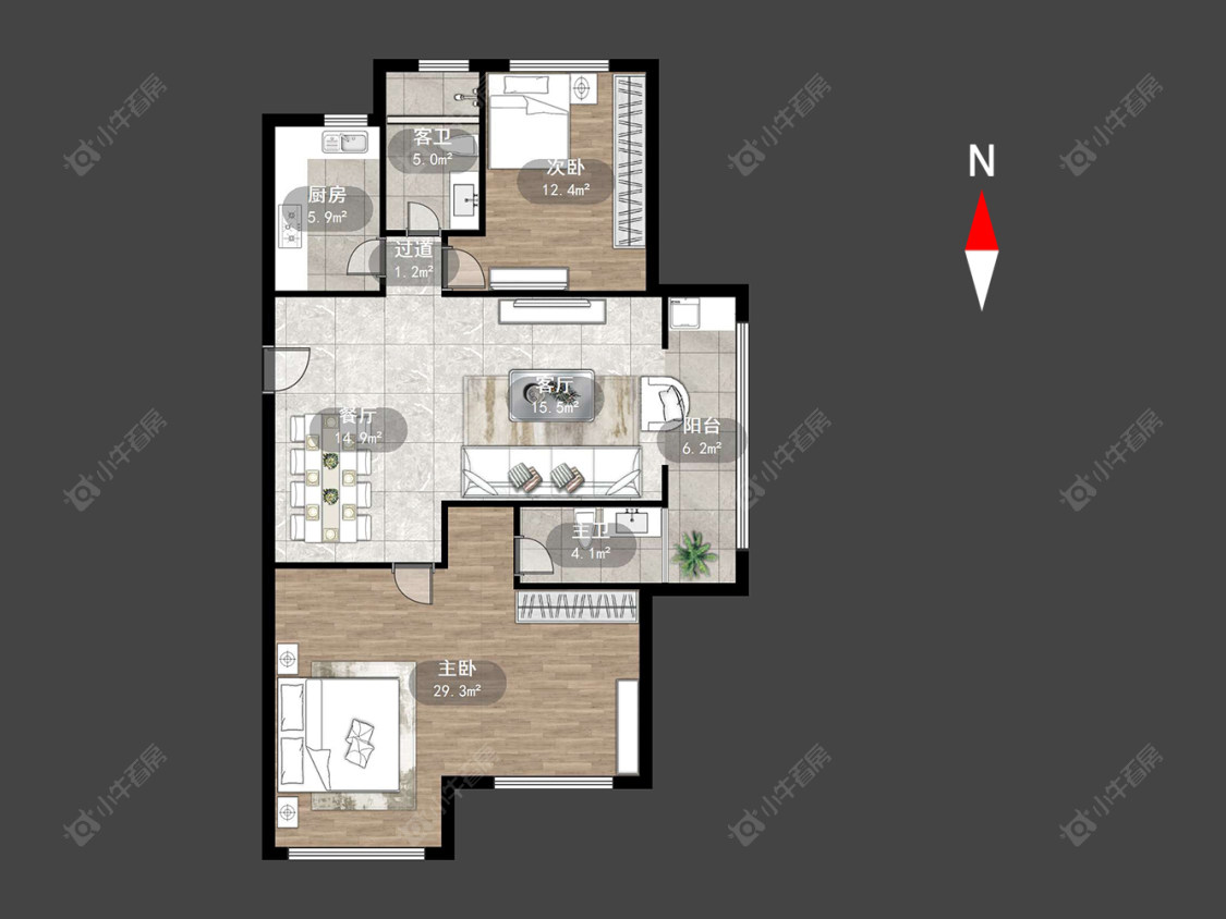 常州绿地世纪城二期在售二手房源户型图_小牛看房
