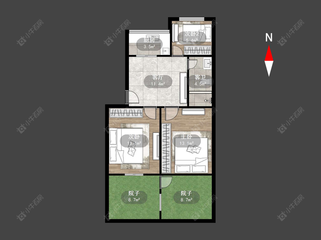 常州锦绣花园在售二手房源户型图_小牛看房
