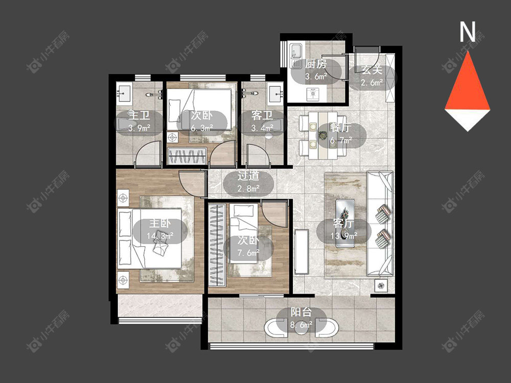 常州三盛璞悦湾在售二手房源户型图_小牛看房
