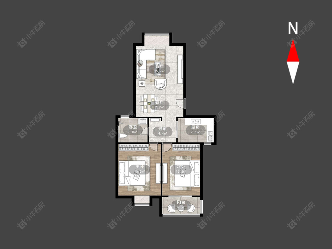 常州景秀世家在售二手房源户型图_小牛看房