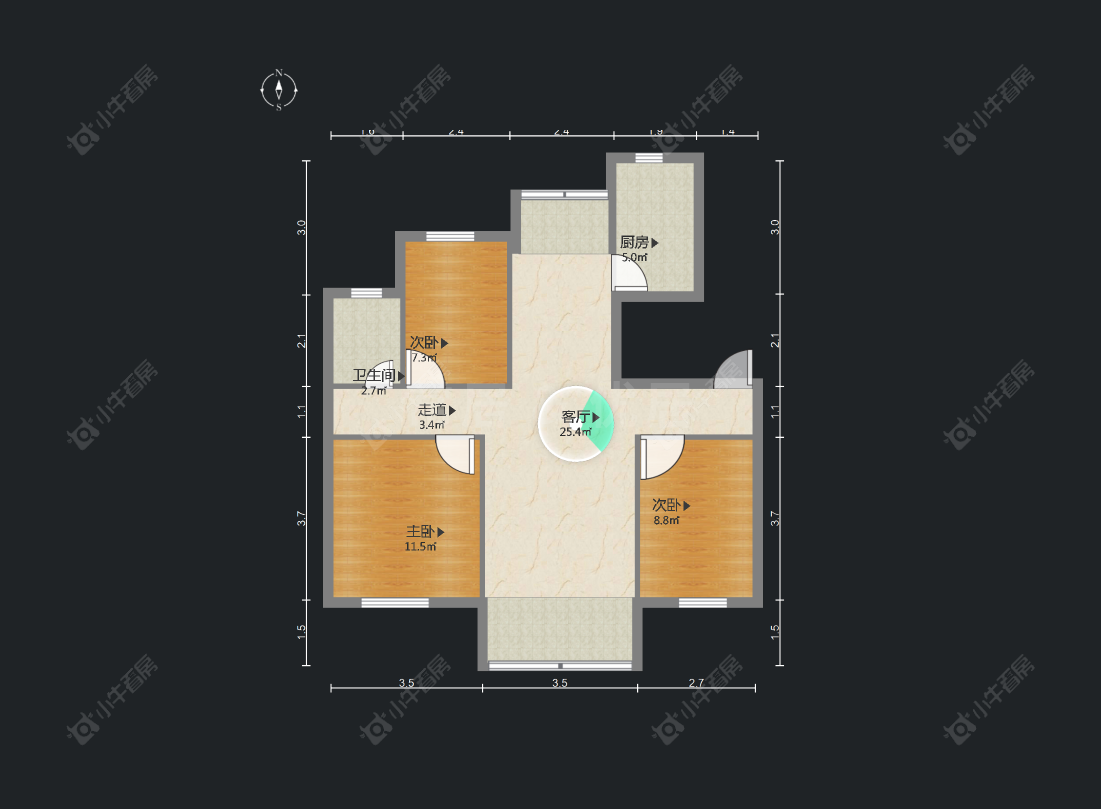 常州华润国际三期在售二手房源户型图_小牛看房