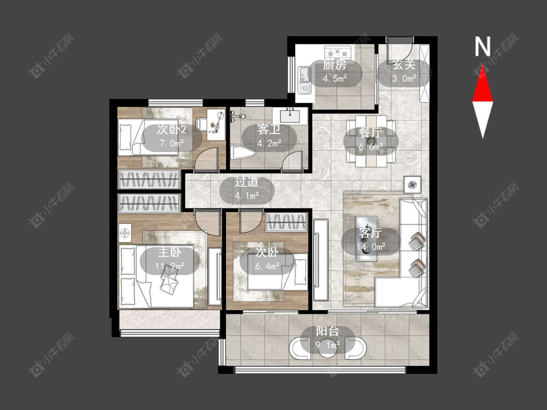 常州碧桂园壹号天禧在售二手房源户型图_小牛看房