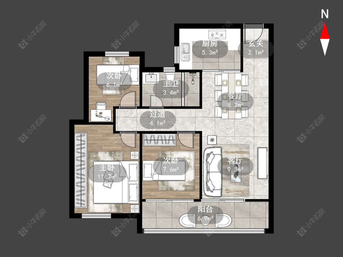 清云澜湾A区房源户型图 常州清云澜湾A区在售二手房源户型图_小牛看房