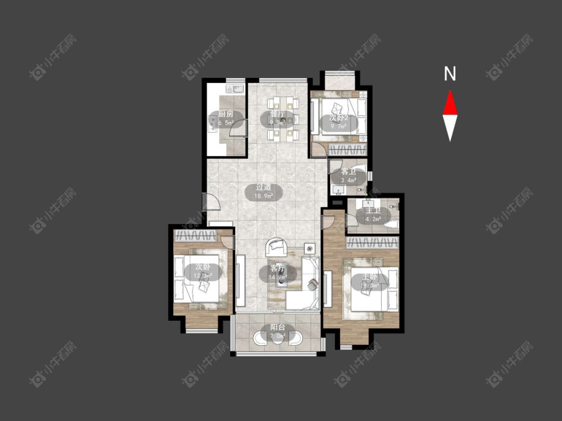 常州香树湾福园在售二手房源户型图_小牛看房