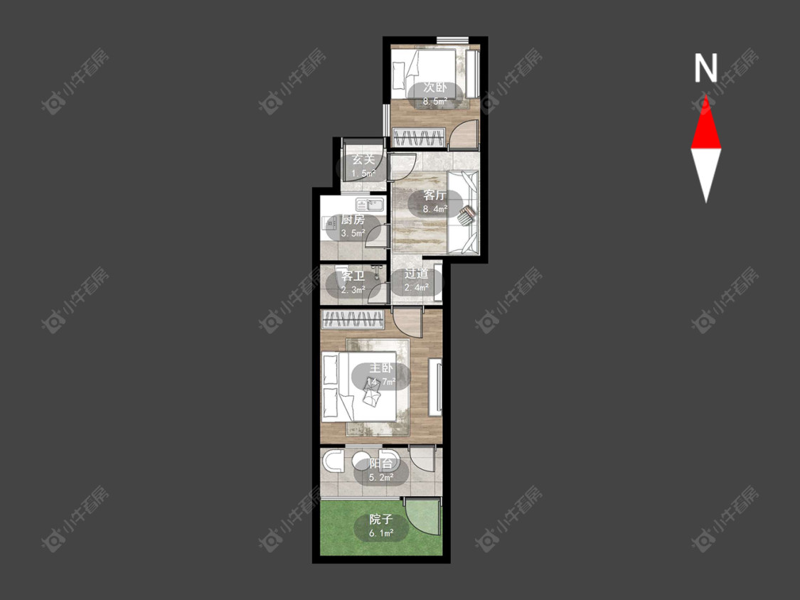 常州花园西村在售二手房源户型图_小牛看房