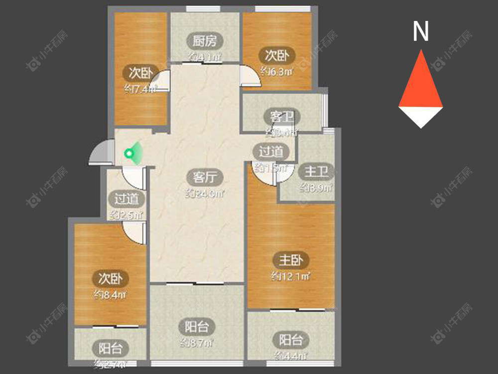 常州万科城在售二手房源户型图_小牛看房