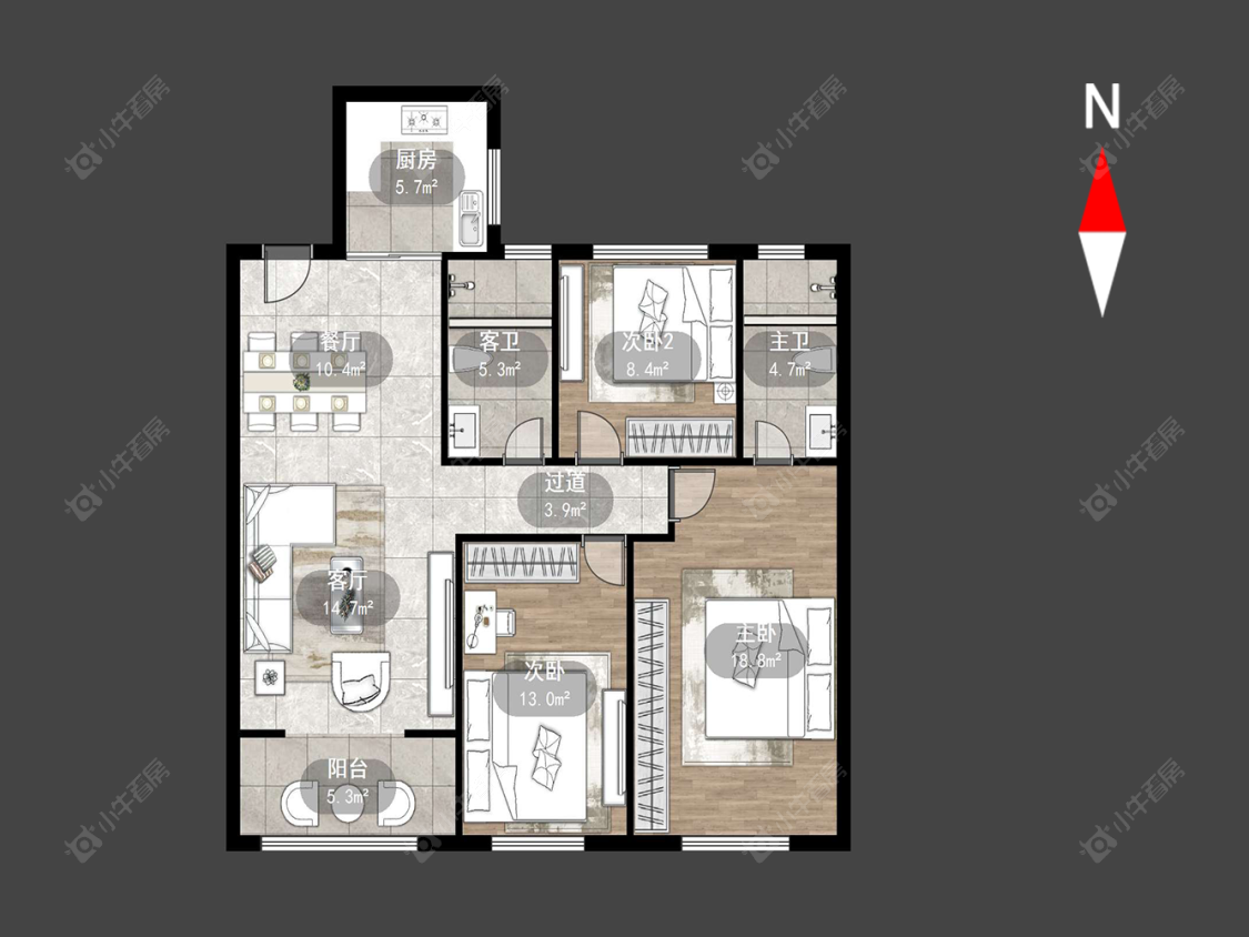 尚枫澜湾房源户型图 常州尚枫澜湾在售二手房源户型图_小牛看房
