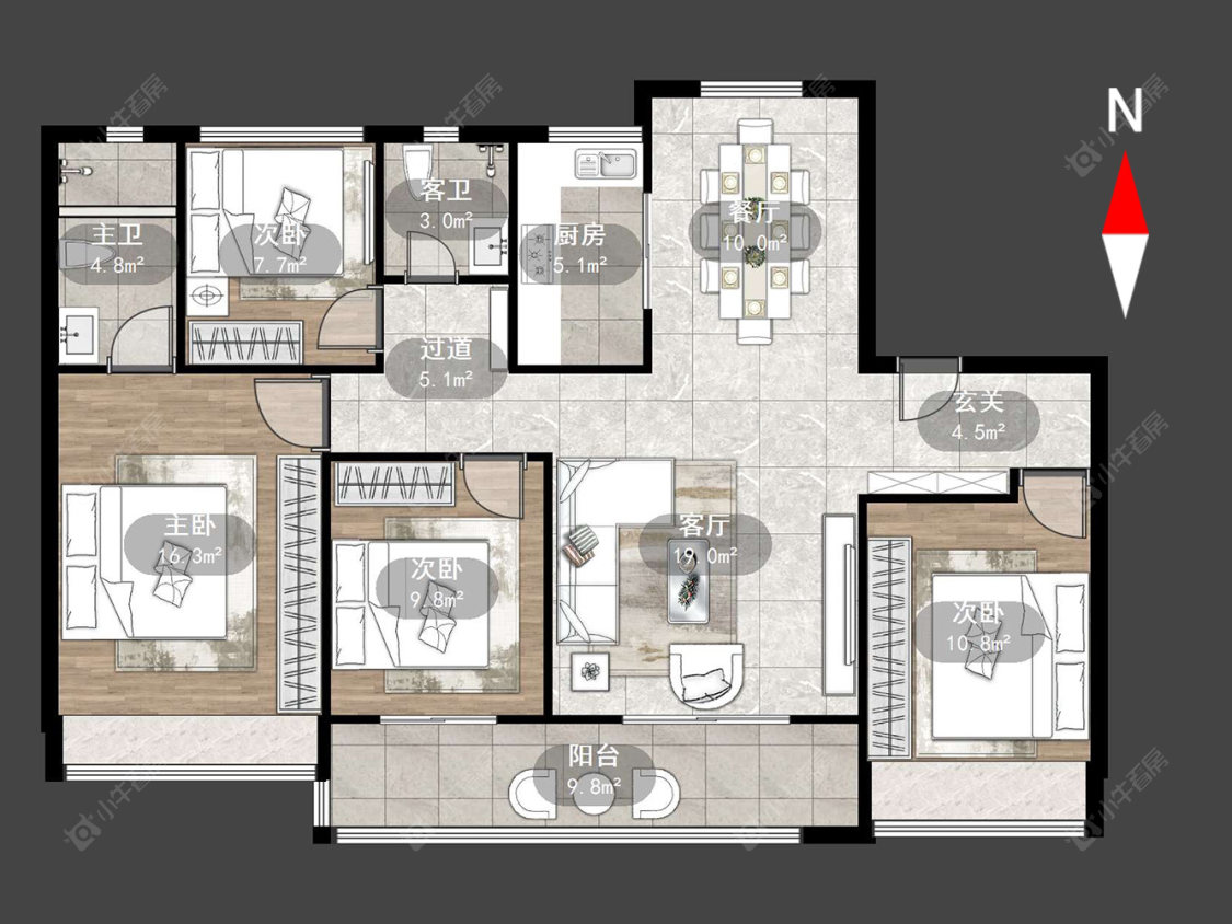 常州雅居乐湖光映月在售二手房源户型图_小牛看房