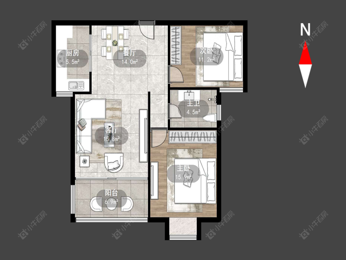 常州玉龙湾花园在售二手房源户型图_小牛看房