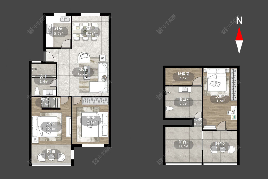 常州中凉花园在售二手房源户型图_小牛看房