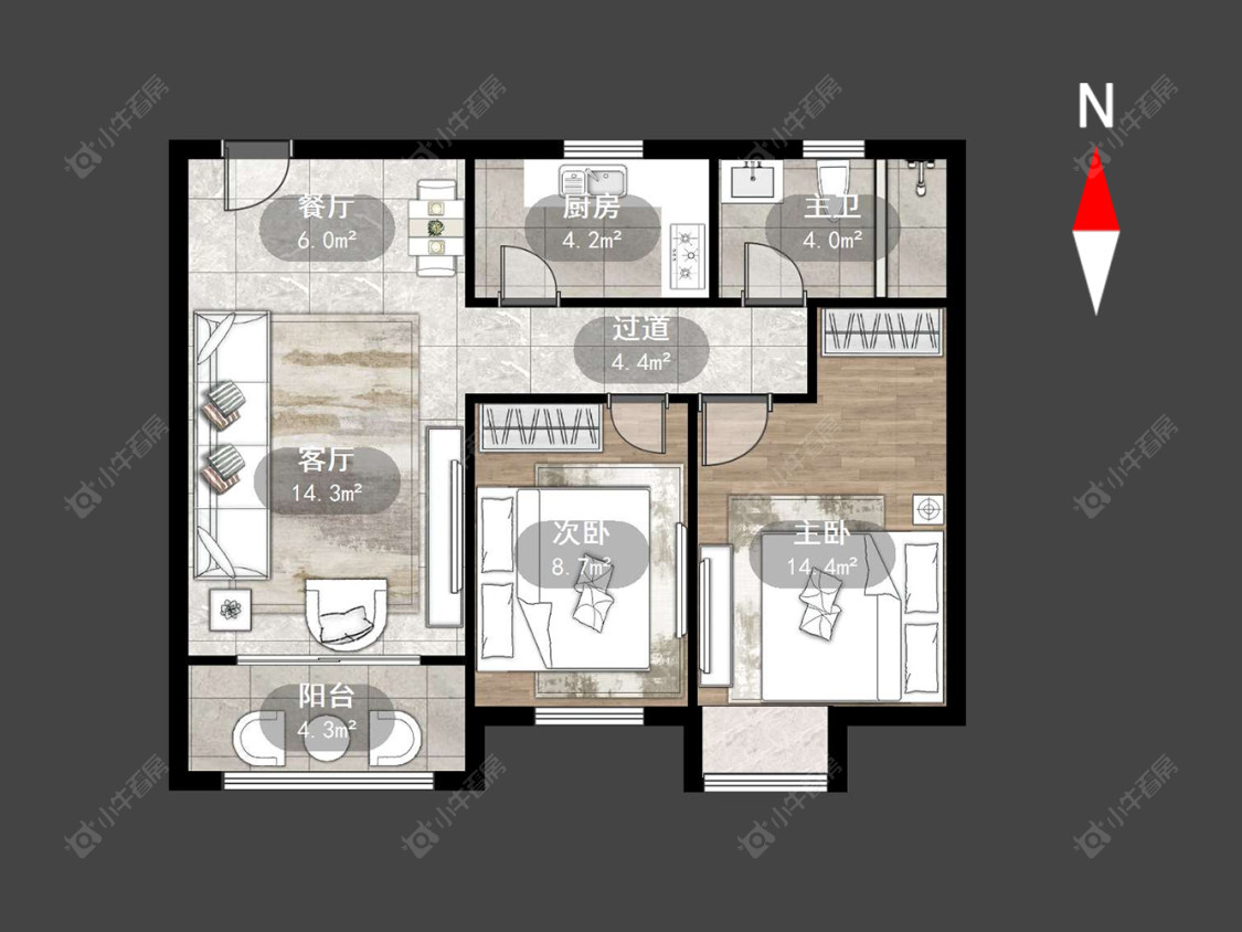 常州百馨西苑五期在售二手房源户型图_小牛看房